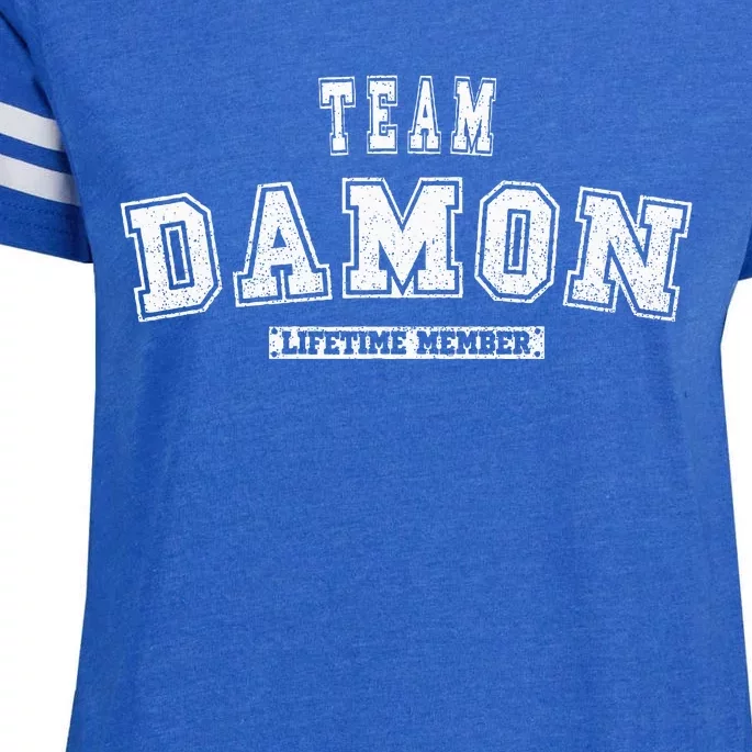 Team Damon Lifetime Member Family Last Name Enza Ladies Jersey Football T-Shirt