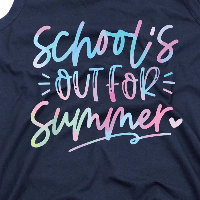 Tie Dye Last Day Of School Schools Out For Summer Teacher Tank Top