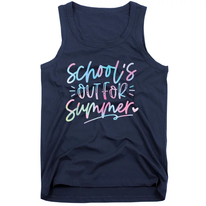 Tie Dye Last Day Of School Schools Out For Summer Teacher Tank Top