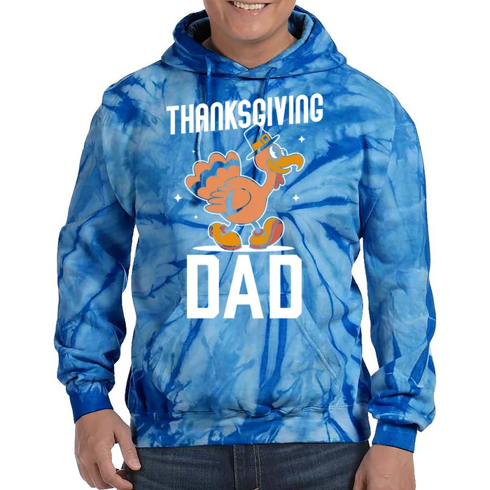 Thanksgiving Dad Lover Cute Family Turkeys Thanksgiving Gift Tie Dye Hoodie