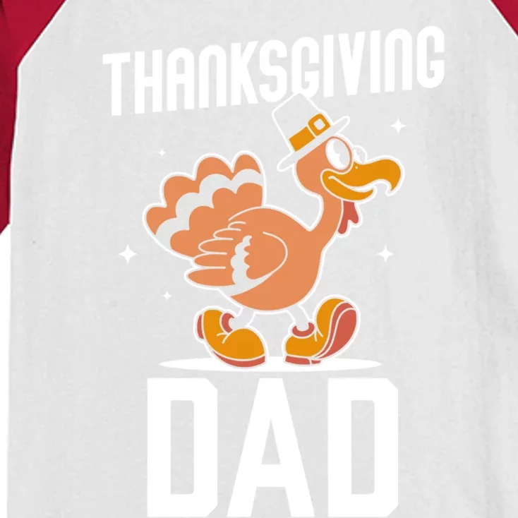 Thanksgiving Dad Lover Cute Family Turkeys Thanksgiving Gift Kids Colorblock Raglan Jersey