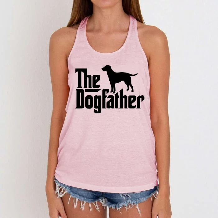 The Dogfather Labrador Funny Dog Owner Women's Knotted Racerback Tank