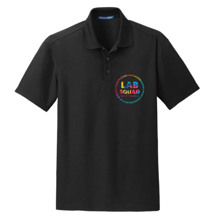 Tie Dye Lab Squad Lab Team Lab Lover Lab Tech Lab Worker Dry Zone Grid Performance Polo