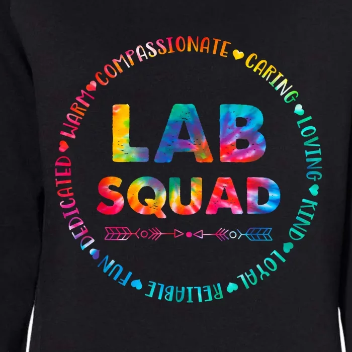 Tie Dye Lab Squad Lab Team Lab Lover Lab Tech Lab Worker Womens California Wash Sweatshirt