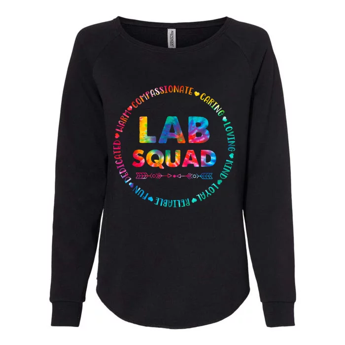 Tie Dye Lab Squad Lab Team Lab Lover Lab Tech Lab Worker Womens California Wash Sweatshirt