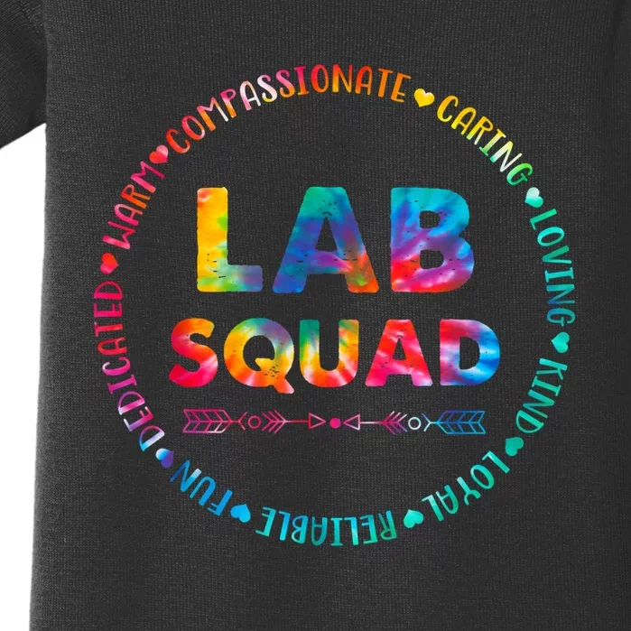 Tie Dye Lab Squad Lab Team Lab Lover Lab Tech Lab Worker Baby Bodysuit