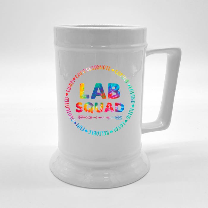 Tie Dye Lab Squad Lab Team Lab Lover Lab Tech Lab Worker Front & Back Beer Stein