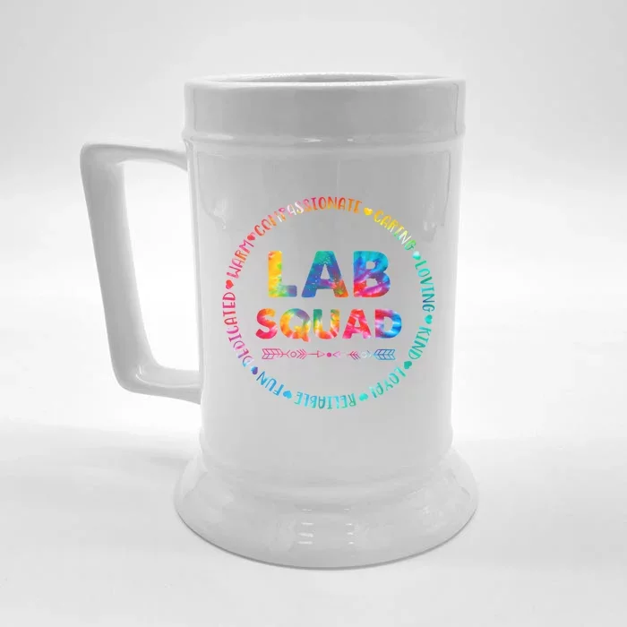 Tie Dye Lab Squad Lab Team Lab Lover Lab Tech Lab Worker Front & Back Beer Stein