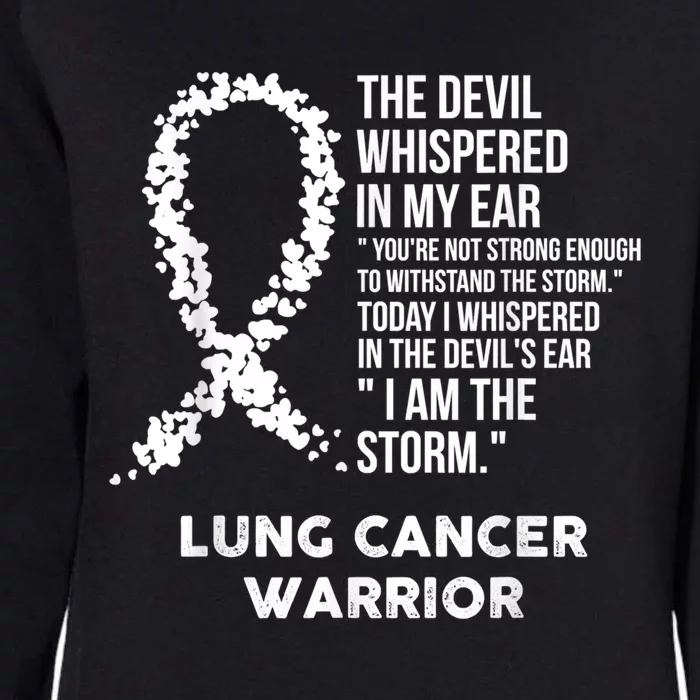 The Devil Lung Cancer Awareness Support Ribbon Womens California Wash Sweatshirt