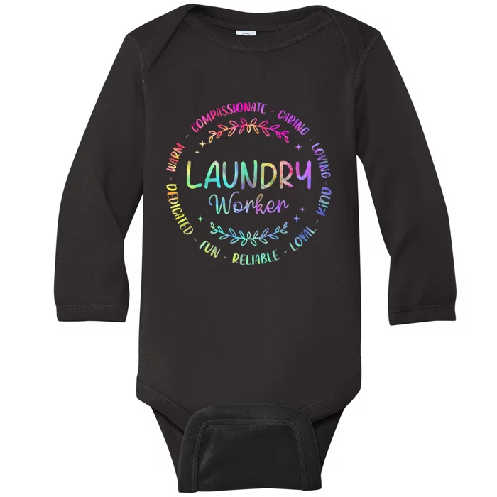 Tie Dye Laundry Worker Appreciation Week Healthcare Baby Long Sleeve Bodysuit