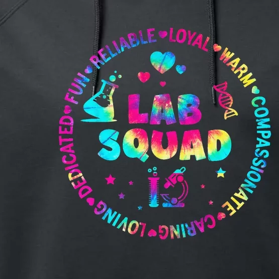 Tie Dye Lab Week Lab Squad Lab Tech Laboratory Assistant Performance Fleece Hoodie