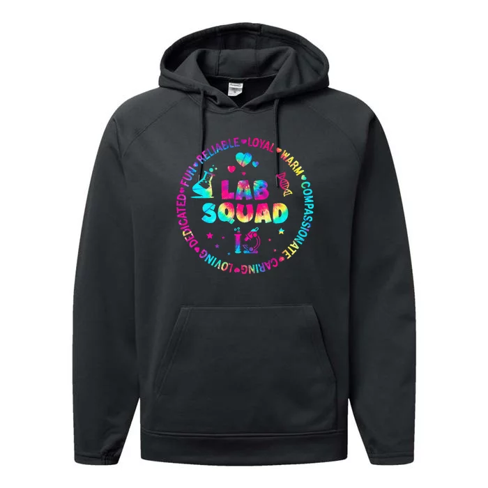 Tie Dye Lab Week Lab Squad Lab Tech Laboratory Assistant Performance Fleece Hoodie