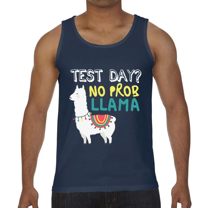 Test Day Llama Teacher Exam Testing Teaching Funny Comfort Colors® Tank Top