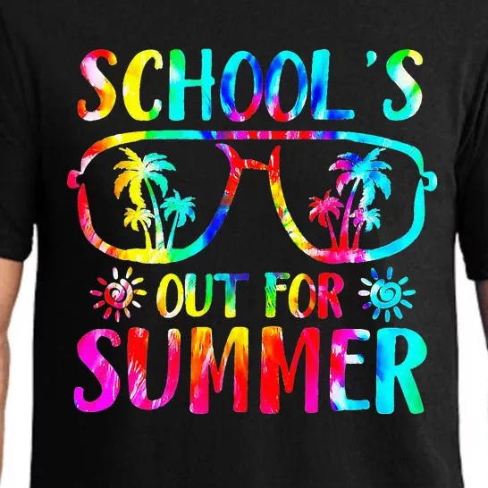 Tie Dye Last Day Of School Schools Out For Summer Teacher Pajama Set