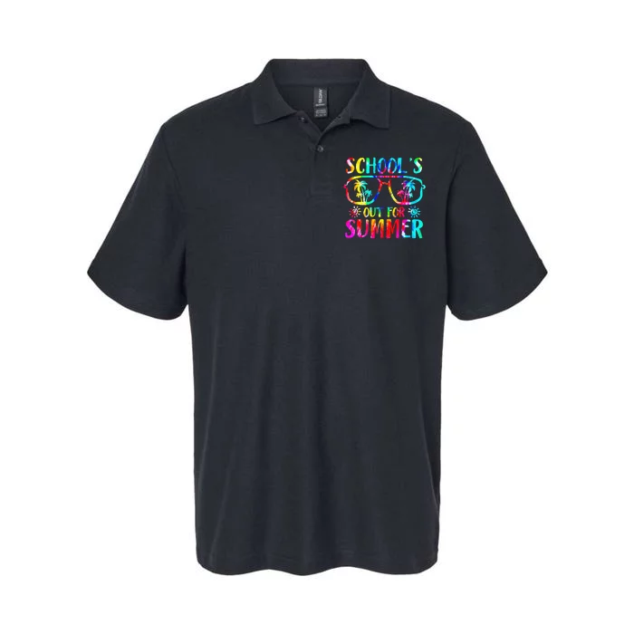 Tie Dye Last Day Of School Schools Out For Summer Teacher Softstyle Adult Sport Polo