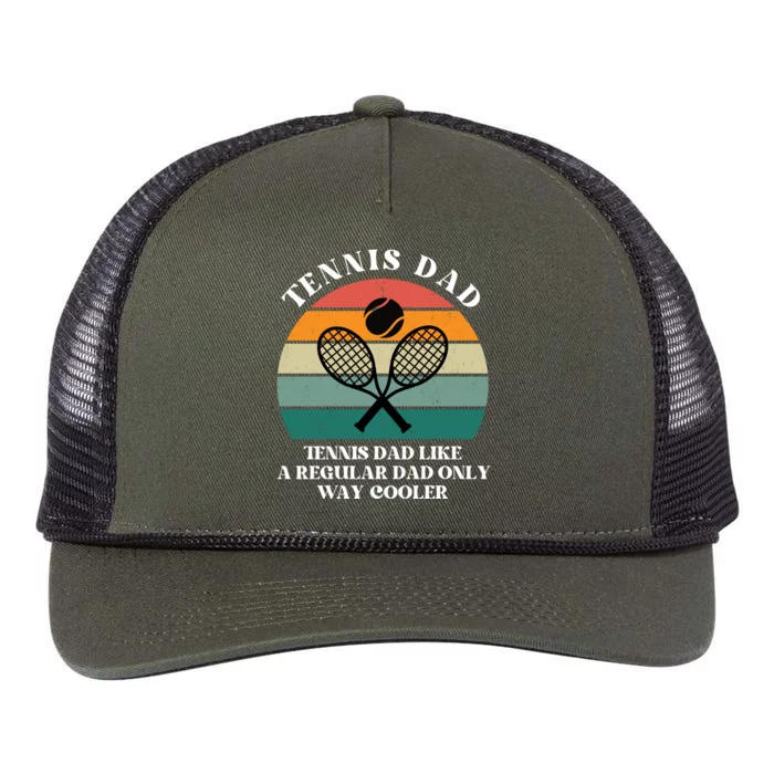 Tennis Dad Like A Regular Dad Only Way Cooler Retro Rope Trucker Hat Cap