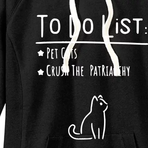 To Do List Feminist Pet Cats Women's Fleece Hoodie