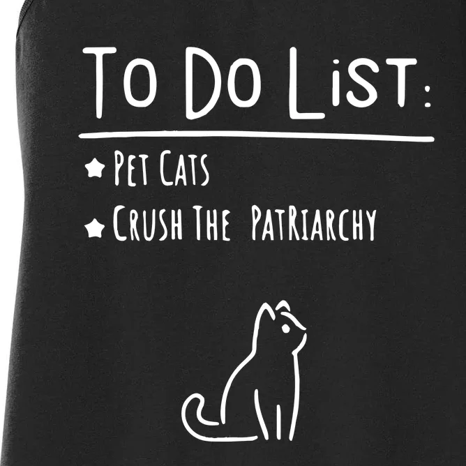 To Do List Feminist Pet Cats Women's Racerback Tank