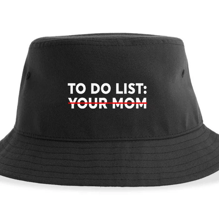 To Do List Your Mom Funny Trash Talk Sustainable Bucket Hat