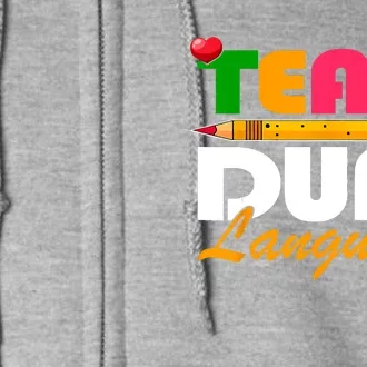 Team Dual Language Teachers Back To School Squad Full Zip Hoodie