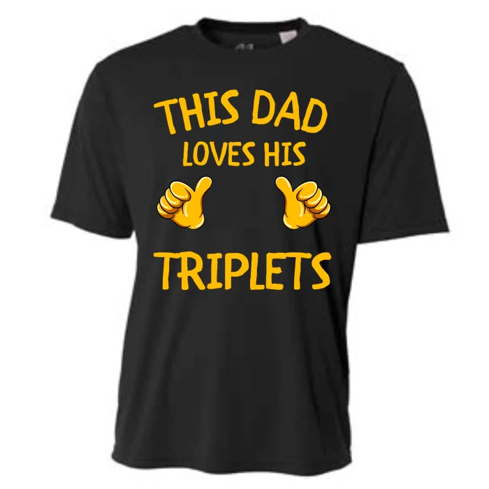 This Dad Loves His Triplets Cooling Performance Crew T-Shirt