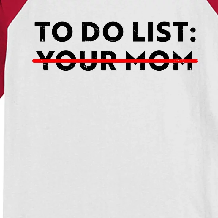 To Do List Your Mom Kids Colorblock Raglan Jersey