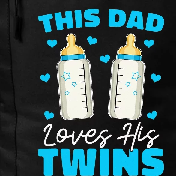 This Dad Loves His Twins Fathers Day Daddy Twin Parents Daily Commute Backpack