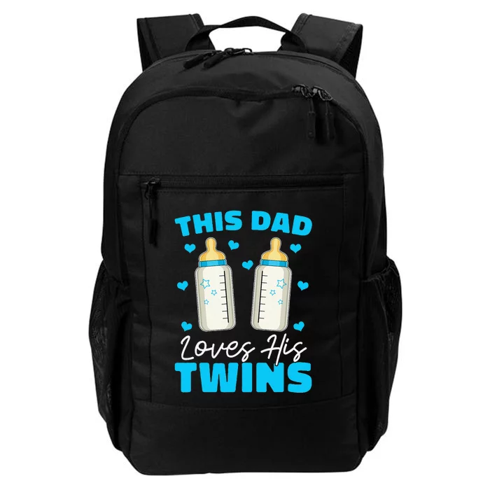 This Dad Loves His Twins Fathers Day Daddy Twin Parents Daily Commute Backpack