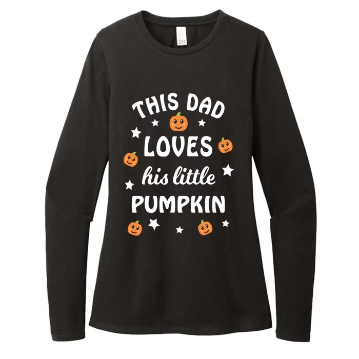 This Dad Loves His Little Pumpkin Family Halloween Great Gift Womens CVC Long Sleeve Shirt