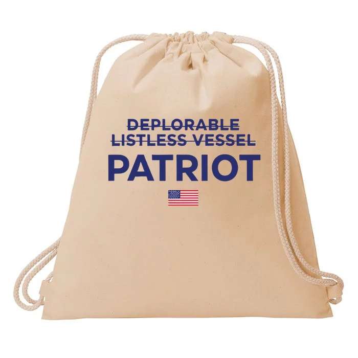 Trump Deplorable Listless Vessel Patriot Drawstring Bag