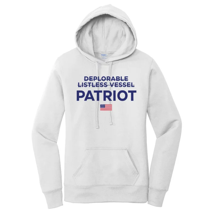 Trump Deplorable Listless Vessel Patriot Women's Pullover Hoodie