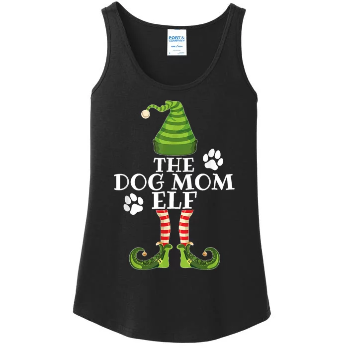 The Dog Mom Elf Family Matching Christmas Dog Owner Ladies Essential Tank