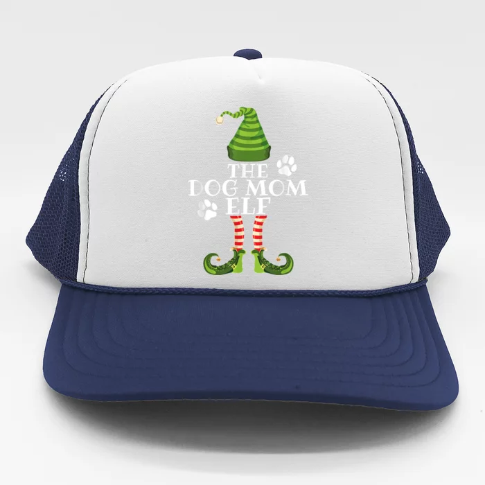 The Dog Mom Elf Family Matching Christmas Dog Owner Trucker Hat