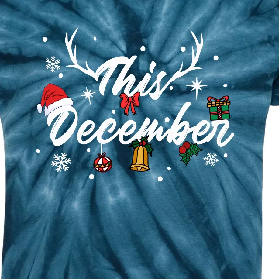 This December | Merry Christmas Kids Tie-Dye T-Shirt