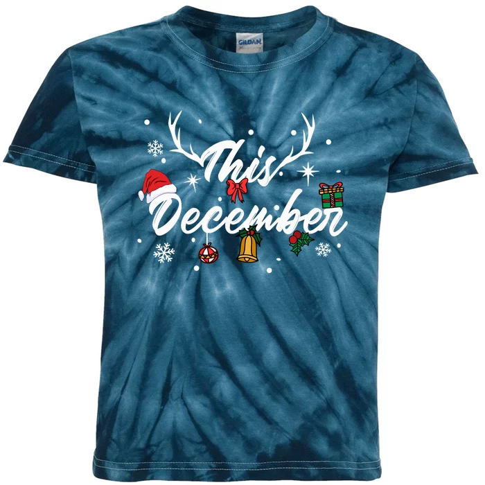 This December | Merry Christmas Kids Tie-Dye T-Shirt