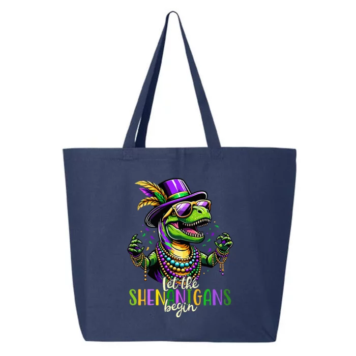 Trex Dinosaur Mardi Gras Costume Let The Shenanigans Begin 25L Jumbo Tote