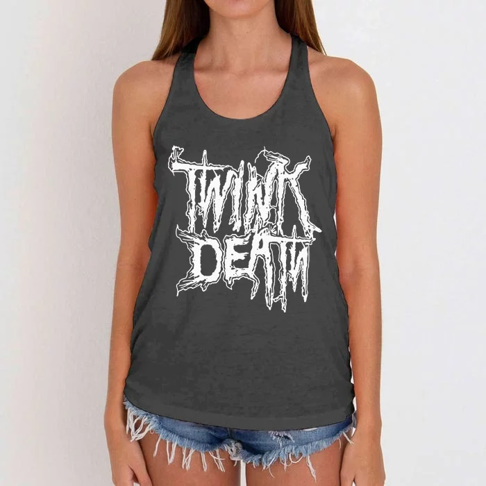 Twink Death Metal Women's Knotted Racerback Tank