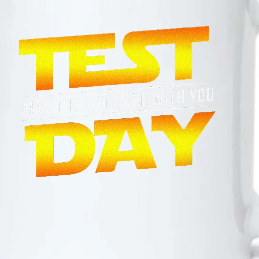 Test Day May The Skills Be With You Teacher Gift Black Color Changing Mug