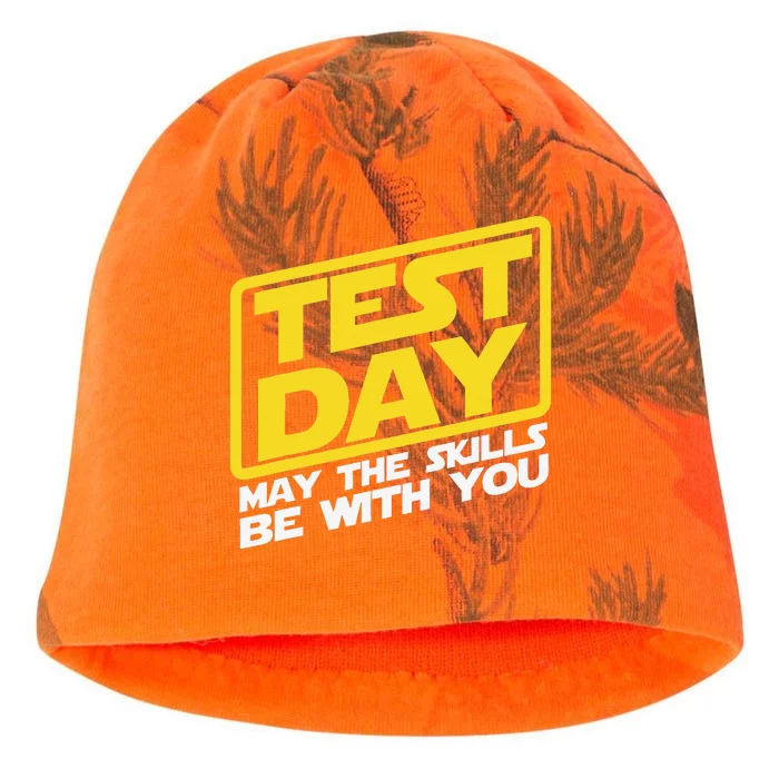 Test Day May the Skills Be With You Teacher Testing Day Kati - Camo Knit Beanie