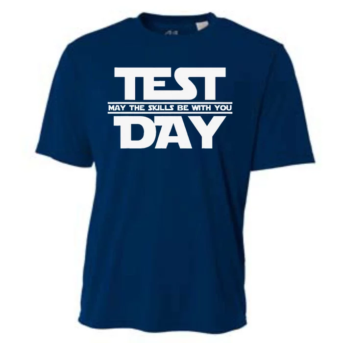 Test Day May The Skills Be With You Teacher Motivational Cooling Performance Crew T-Shirt