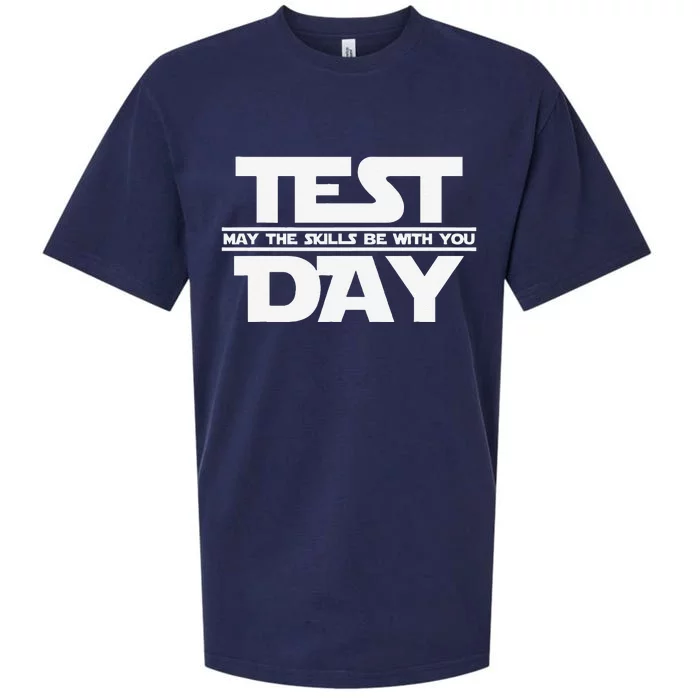 Test Day May The Skills Be With You Teacher Motivational Sueded Cloud Jersey T-Shirt