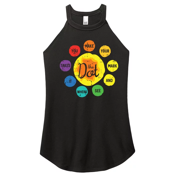 The Dot Make Mark Dots Women’s Perfect Tri Rocker Tank