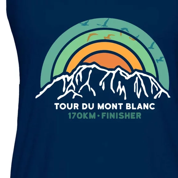 Tour Du Mont Blanc Finisher Chamonix France Hiking Souvenir Ladies Essential Flowy Tank