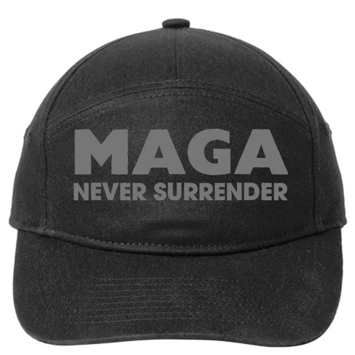 Trump Dark Maga Never Surrender 7-Panel Snapback Hat