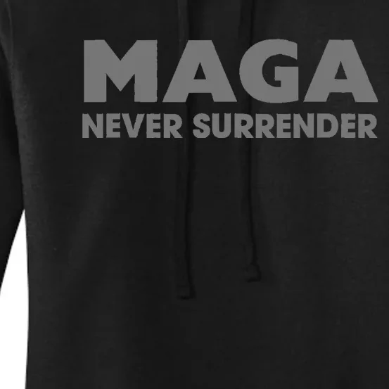 Trump Dark Maga Never Surrender Women's Pullover Hoodie