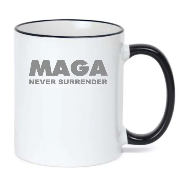 Trump Dark Maga Never Surrender Black Color Changing Mug