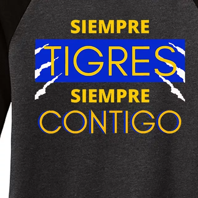 Tigres De Monterrey Women's Tri-Blend 3/4-Sleeve Raglan Shirt