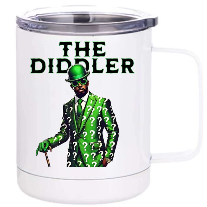 The Diddler Mr Mystery Funny Diddy Meme Front & Back 12oz Stainless Steel Tumbler Cup