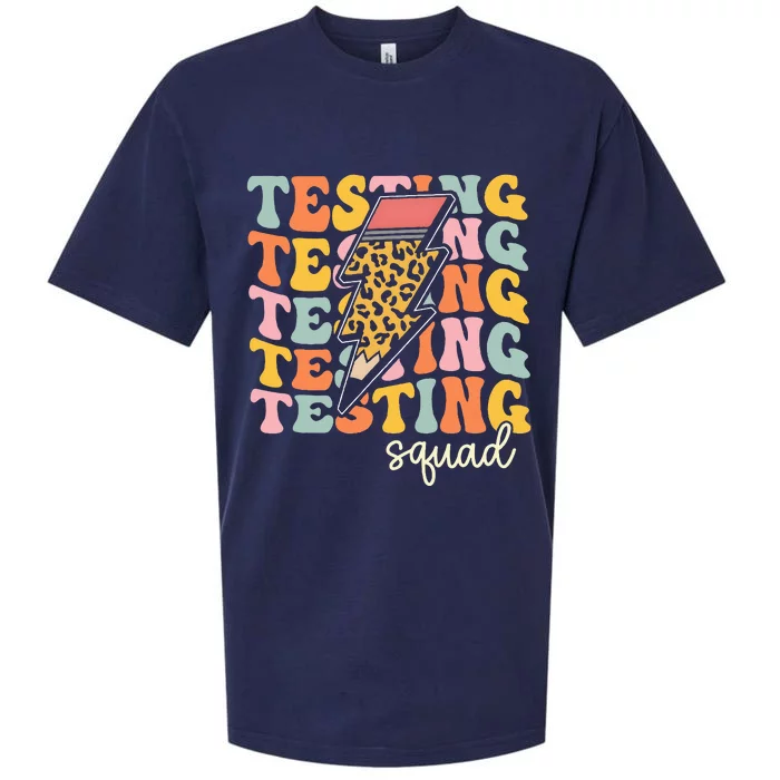 Test Day Motivational Teacher Testing Squad Sueded Cloud Jersey T-Shirt