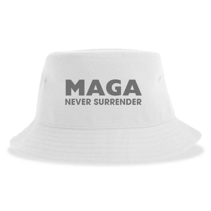 Trump Dark Maga Never Surrender Sustainable Bucket Hat